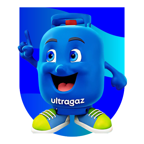 Mascote Ultragaz com botijão P13